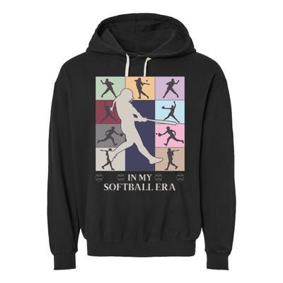In My Softball Era Garment-Dyed Fleece Hoodie