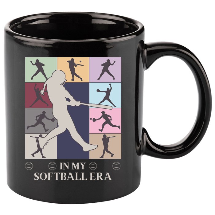 In My Softball Era 11oz C Handle Ceramic Mug