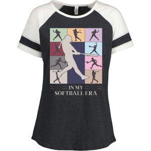 In My Softball Era Enza Ladies Jersey Colorblock Tee