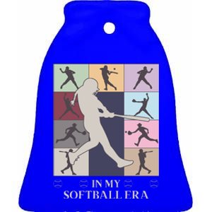 In My Softball Era Ceramic Bell Ornament