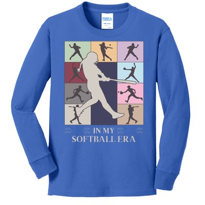 In My Softball Era Kids Long Sleeve Shirt