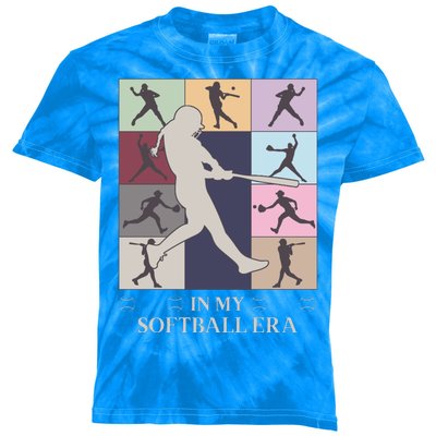 In My Softball Era Kids Tie-Dye T-Shirt