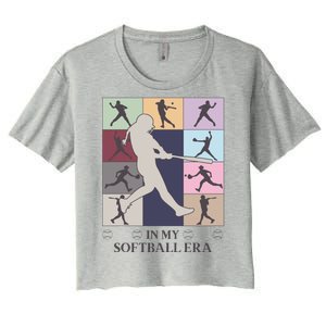 In My Softball Era Women's Crop Top Tee