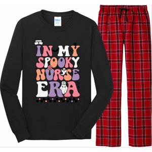 In My Spooky Nurse Era Halloween Groovy Witchy Spooky Nurse Cute Gift Long Sleeve Pajama Set