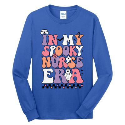 In My Spooky Nurse Era Halloween Groovy Witchy Spooky Nurse Cute Gift Tall Long Sleeve T-Shirt