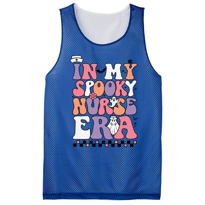 In My Spooky Nurse Era Halloween Groovy Witchy Spooky Nurse Cute Gift Mesh Reversible Basketball Jersey Tank