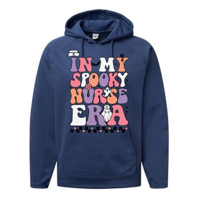 In My Spooky Nurse Era Halloween Groovy Witchy Spooky Nurse Cute Gift Performance Fleece Hoodie