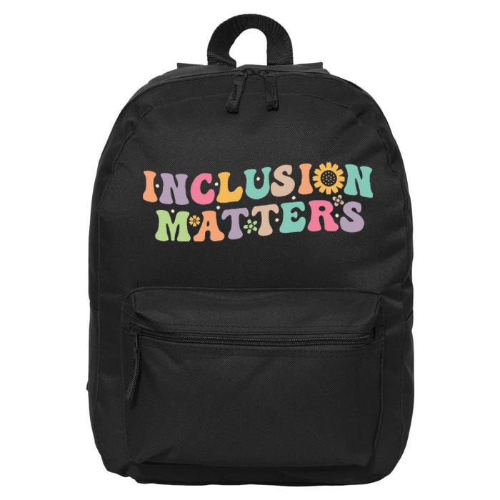 Inclusion Matters Special Education Autism Awareness Teacher 16 in Basic Backpack