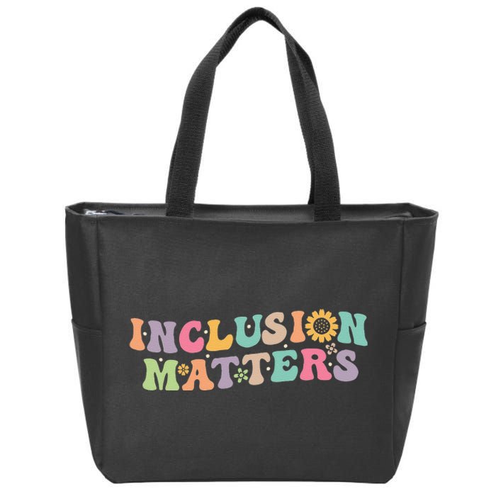 Inclusion Matters Special Education Autism Awareness Teacher Zip Tote Bag