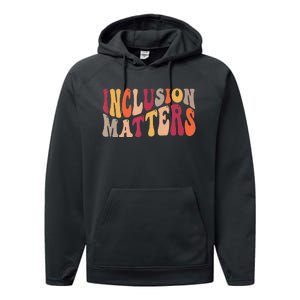 Inclusion Matters Special Education Autism Awareness Teacher Performance Fleece Hoodie