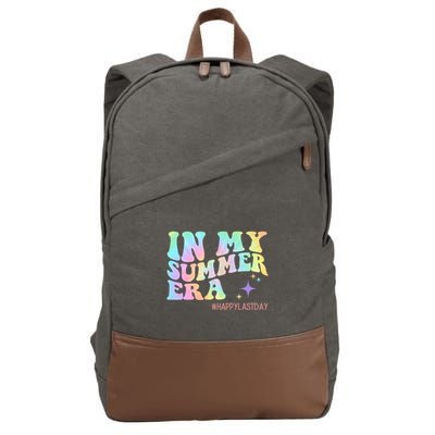 In My Summer Era Happy Last Day Of School Cotton Canvas Backpack
