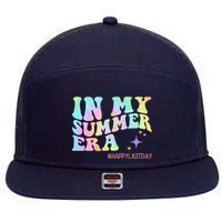 In My Summer Era Happy Last Day Of School 7 Panel Mesh Trucker Snapback Hat