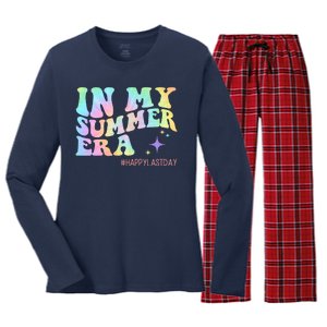 In My Summer Era Happy Last Day Of School Women's Long Sleeve Flannel Pajama Set 