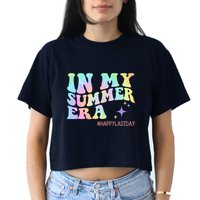In My Summer Era Happy Last Day Of School Women's Crop Top Tee
