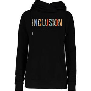 Inclusion Matters Special Education Autism Awareness Teacher Womens Funnel Neck Pullover Hood