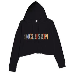 Inclusion Matters Special Education Autism Awareness Teacher Crop Fleece Hoodie