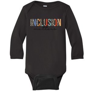 Inclusion Matters Special Education Autism Awareness Teacher Baby Long Sleeve Bodysuit