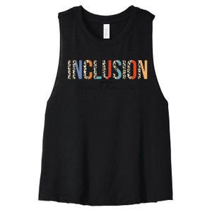 Inclusion Matters Special Education Autism Awareness Teacher Women's Racerback Cropped Tank