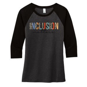 Inclusion Matters Special Education Autism Awareness Teacher Women's Tri-Blend 3/4-Sleeve Raglan Shirt