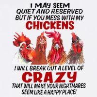 I May Seem Quiet Reserved But If You Mess With My Chickens Flat Bill Trucker Hat