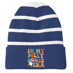 In My Silly Goose Era Striped Beanie with Solid Band