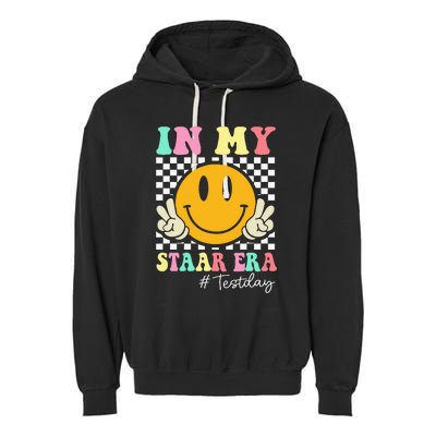 In My Staar Era Retro Smile Teacher Testing Test Day Garment-Dyed Fleece Hoodie