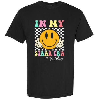 In My Staar Era Retro Smile Teacher Testing Test Day Garment-Dyed Heavyweight T-Shirt