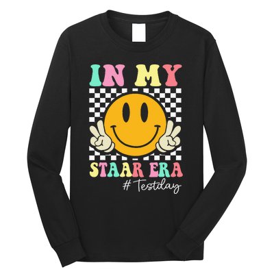 In My Staar Era Retro Smile Teacher Testing Test Day Long Sleeve Shirt