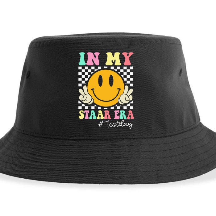 In My Staar Era Retro Smile Teacher Testing Test Day Sustainable Bucket Hat