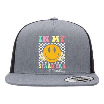 In My Staar Era Retro Smile Teacher Testing Test Day Flat Bill Trucker Hat