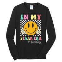 In My Staar Era Retro Smile Teacher Testing Test Day Tall Long Sleeve T-Shirt