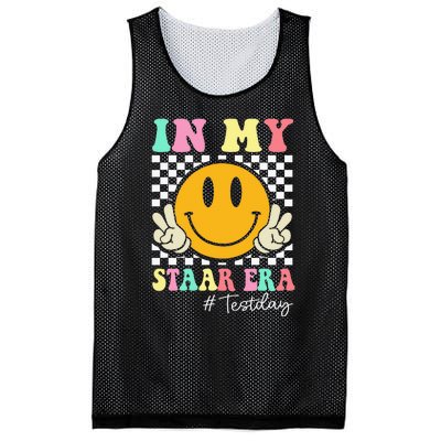 In My Staar Era Retro Smile Teacher Testing Test Day Mesh Reversible Basketball Jersey Tank