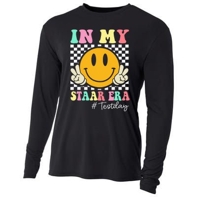 In My Staar Era Retro Smile Teacher Testing Test Day Cooling Performance Long Sleeve Crew