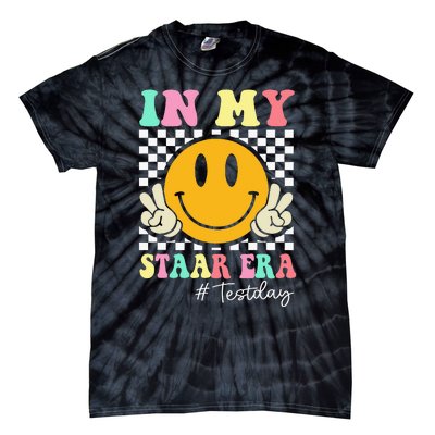 In My Staar Era Retro Smile Teacher Testing Test Day Tie-Dye T-Shirt