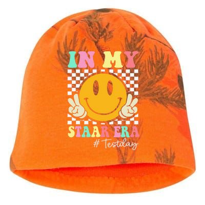 In My Staar Era Retro Smile Teacher Testing Test Day Kati - Camo Knit Beanie