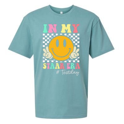 In My Staar Era Retro Smile Teacher Testing Test Day Sueded Cloud Jersey T-Shirt