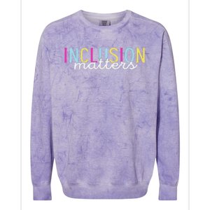 Inclusion Matters Special Education Autism Awareness Teacher Colorblast Crewneck Sweatshirt