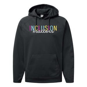 Inclusion Matters Special Education Autism Awareness Teacher Performance Fleece Hoodie