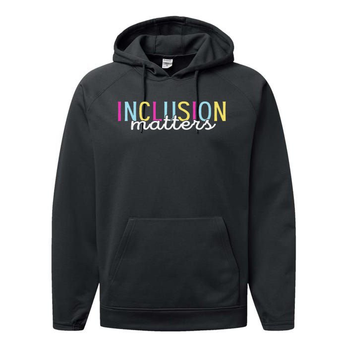 Inclusion Matters Special Education Autism Awareness Teacher Performance Fleece Hoodie