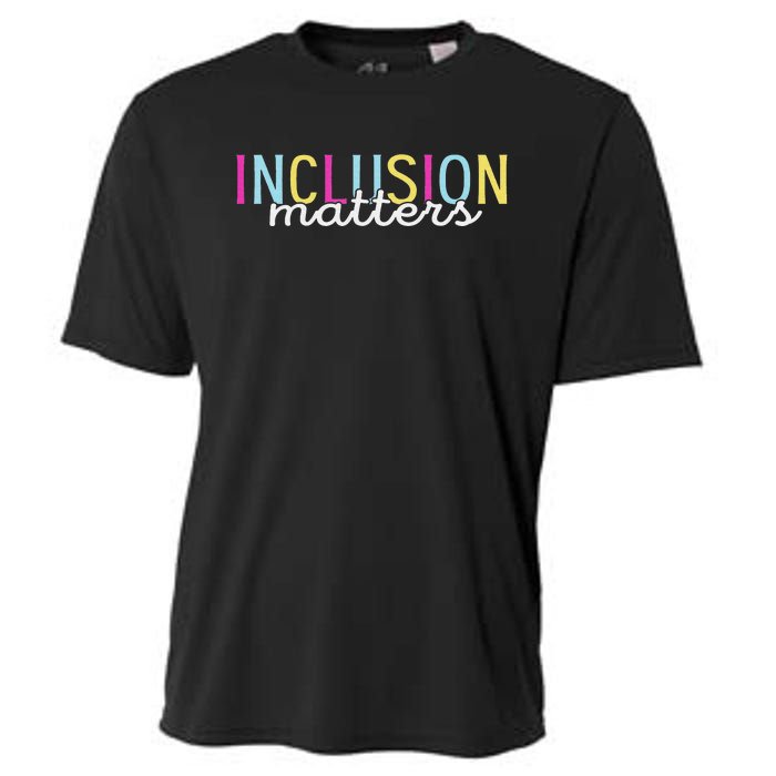 Inclusion Matters Special Education Autism Awareness Teacher Cooling Performance Crew T-Shirt