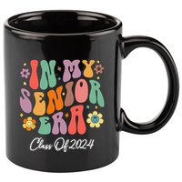 In My Senior Era Class Of 2024 Back To School Graduate 11oz C Handle Ceramic Mug