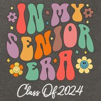 In My Senior Era Class Of 2024 Back To School Graduate Cotton Canvas Backpack