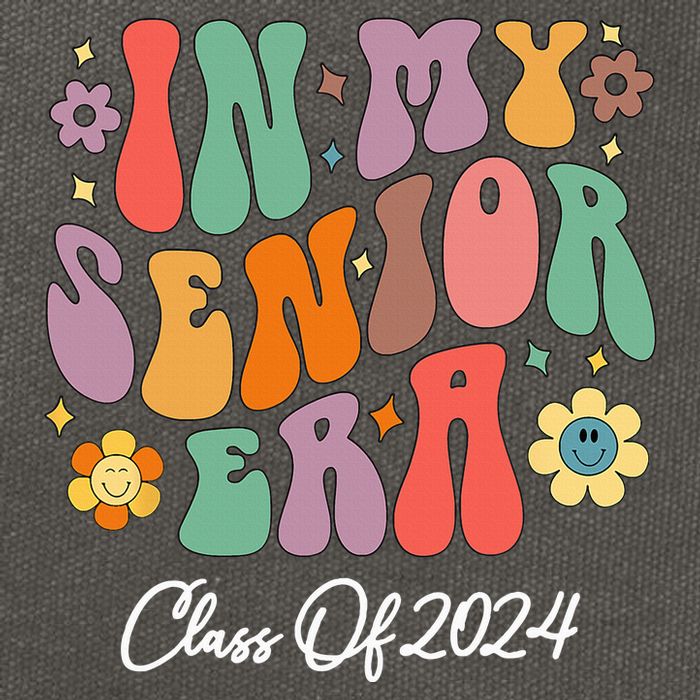 In My Senior Era Class Of 2024 Back To School Graduate Cotton Canvas Backpack