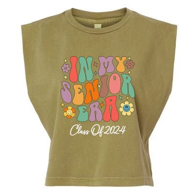 In My Senior Era Class Of 2024 Back To School Graduate Garment-Dyed Women's Muscle Tee