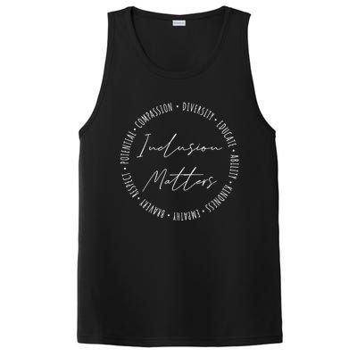 Inclusion Matters Special Education Sped Teacher Funny Gifts PosiCharge Competitor Tank