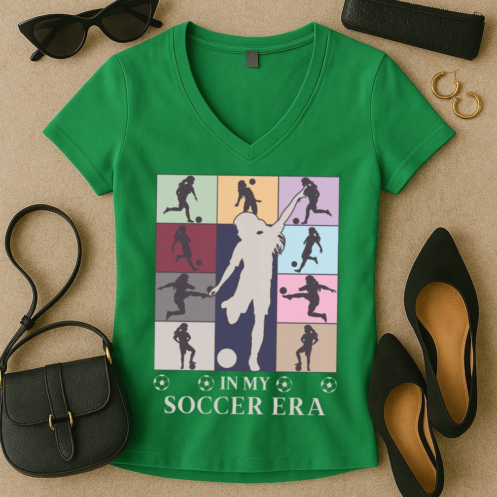 In My Soccer Era Women's V-Neck T-Shirt
