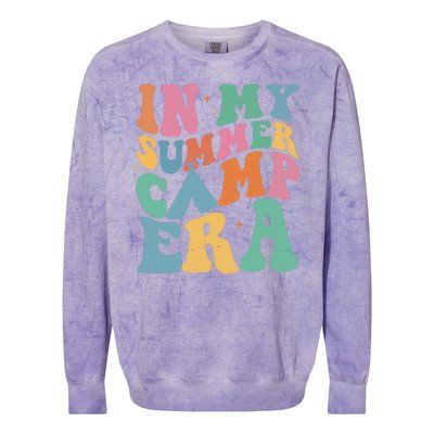 In My Summer Camp Era Retro Groovy Colorblast Crewneck Sweatshirt