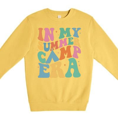 In My Summer Camp Era Retro Groovy Premium Crewneck Sweatshirt