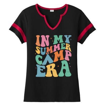 In My Summer Camp Era Retro Groovy Ladies Halftime Notch Neck Tee