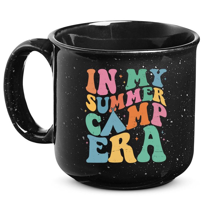 In My Summer Camp Era Retro Groovy 15oz Campfire Ceramic Mug